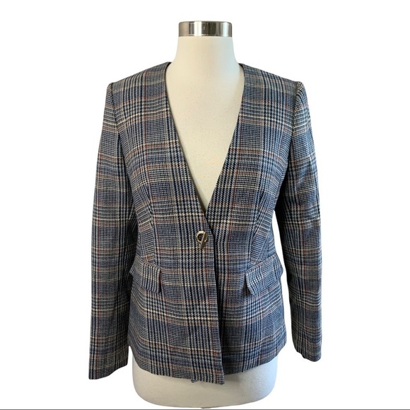 Calvin Klein Tweed One Button Front Blazer Sz. 4P - Picture 1 of 12